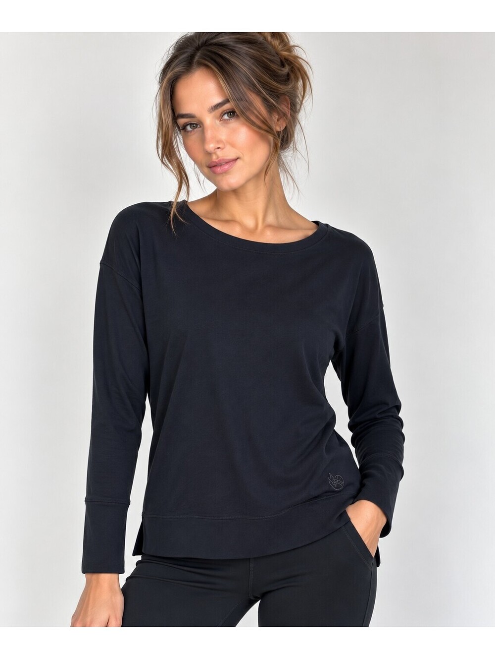 Greyson Women’s Long Sleeve Performance Top Size S Dark Navy Preppy Golf Tennis